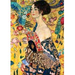 Puzzle  Dtoys-70159 Klimt Gustav - Femme à l'éventail (détail)