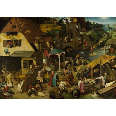 Puzzle Dtoys-73778 Brueghel Pieter - Les Proverbes Flamands