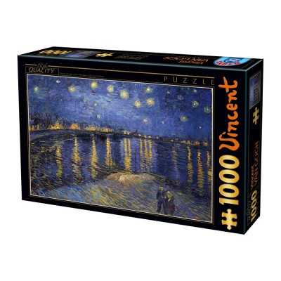Puzzle Dtoys-74928 Van Gogh Vincent - Nuit Etoilée sur le Rhône