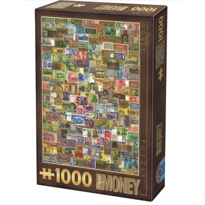 Puzzle Dtoys-75277 Vintage Collage - Billets de Banque