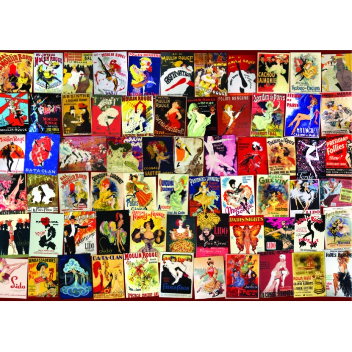 Puzzle  Dtoys-75291 Vintage Collage - Cabaret