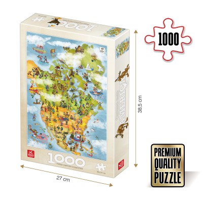 Puzzle Dtoys-76779 Carte de l'Amérique du Nord