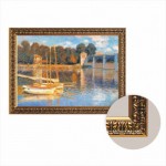   Cadre + Toile : Monet Claude, Le pont d'Argenteuil, 1874