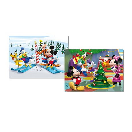 Educa-14207 2 Puzzles - Mickey : L'hiver