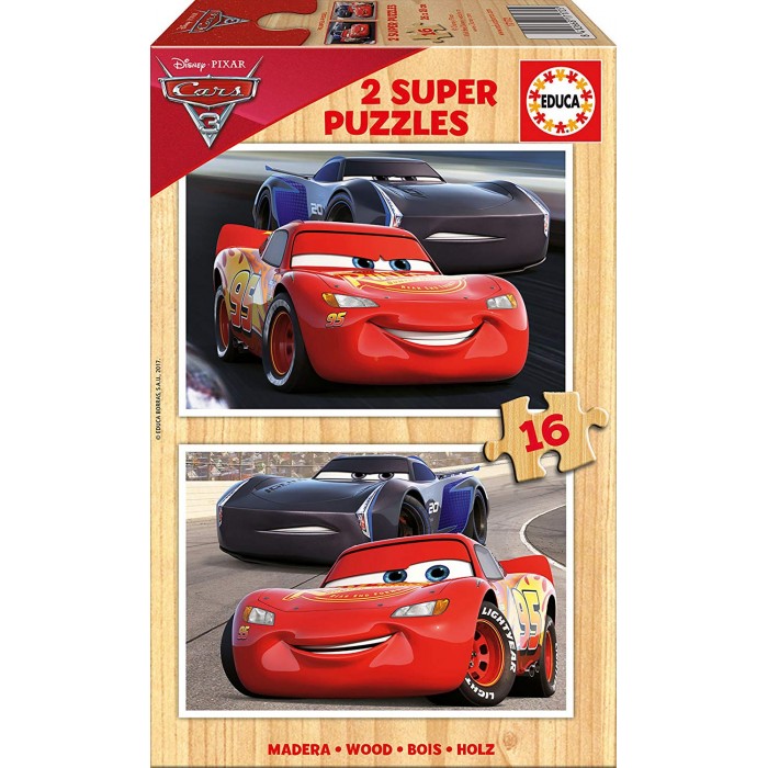 2 Puzzles en Bois - Cars