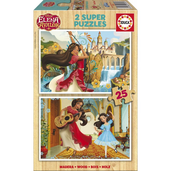 Educa-17235 2 Puzzles en Bois - Elena d'Avalor