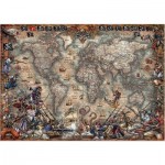 Puzzle  Educa-18008 Carte du Monde Antique