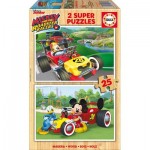   2 Puzzles en Bois - Mickey and The Roadster Racers
