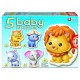 5 Puzzles Baby - Les animaux sauvages