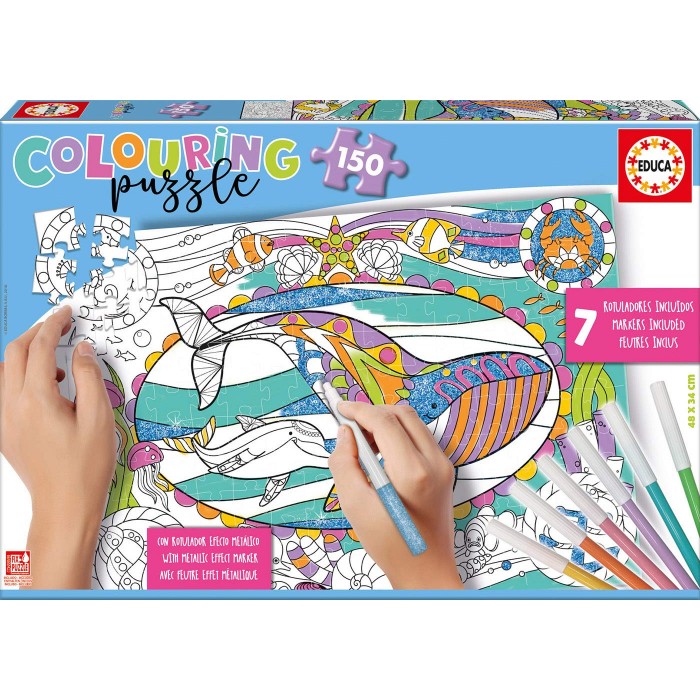   Colouring Puzzles - Animaux Marins