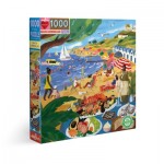 Puzzle  eeBoo-51106 PARASOLS DE PLAGE