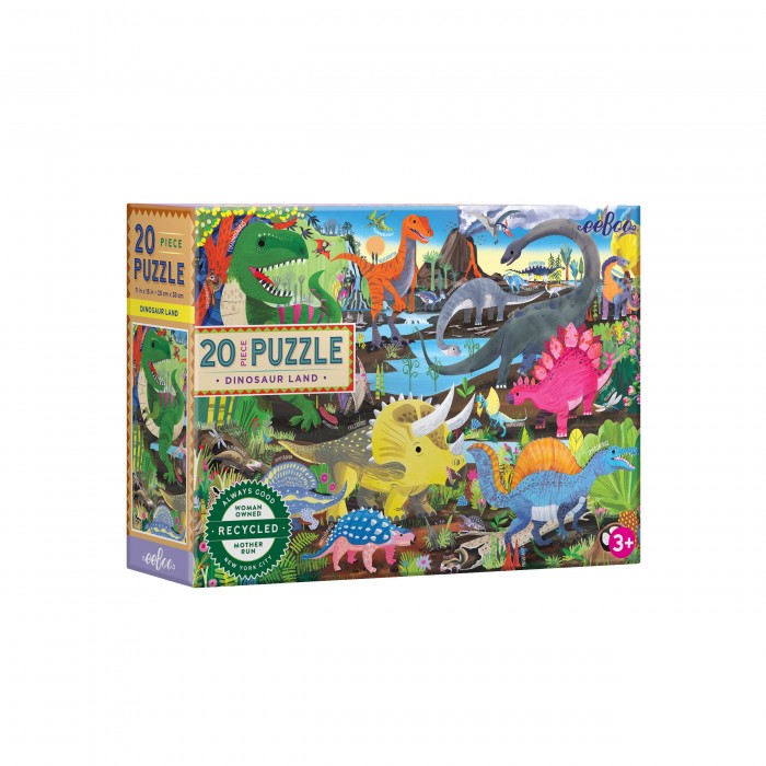 Puzzle  Eeboo-51286 Terre Des Dinosaures