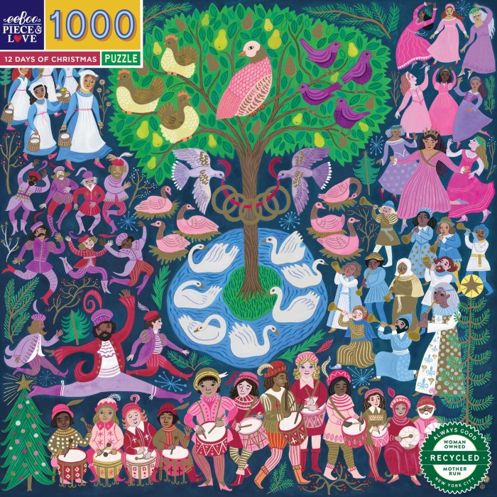 Puzzle  eeBoo-51495 12 Jours de Noël