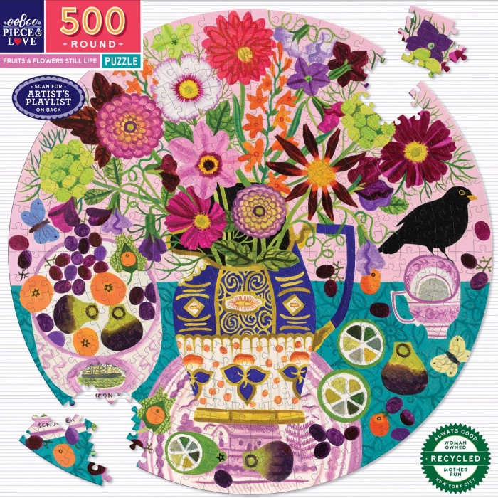 Puzzle  eeBoo-51519 Nature Morte aux Fruits et aux Fleurs