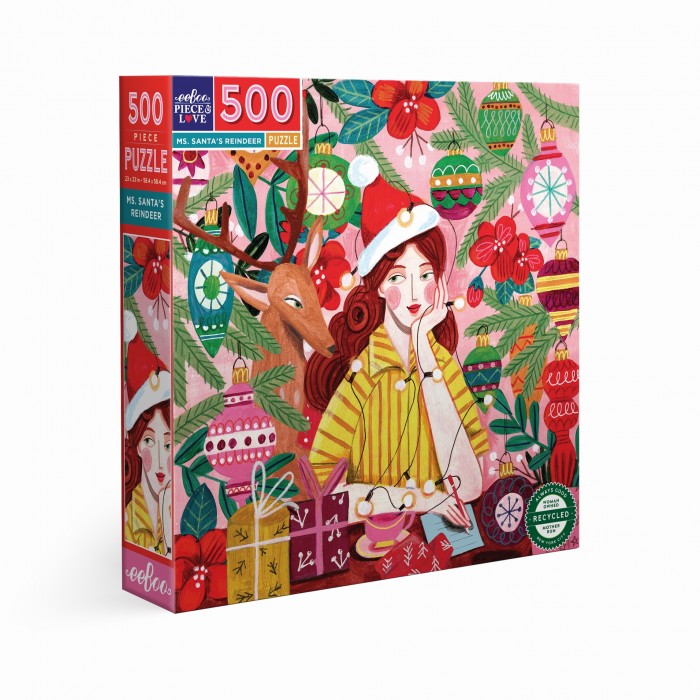 Puzzle  eeBoo-51532 Ms. Santa'S Reindeer