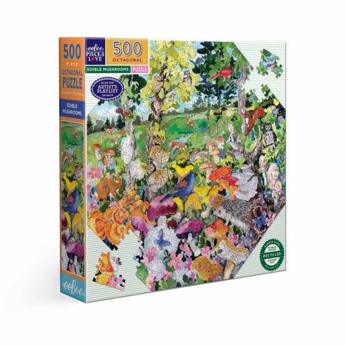 Puzzle  eeBoo-51630 Champignons Comestibles