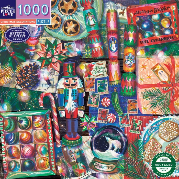 Puzzle eeBoo-52096 Décoration de Noël