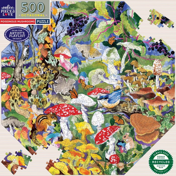 Puzzle  eeBoo-52129 Champignons Vénéneux