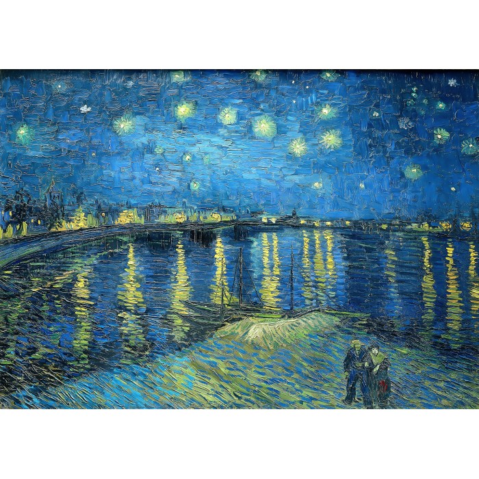 Puzzle  Enjoy-Puzzle-1140 Vincent Van Gogh : Nuit étoilée sur le Rhône