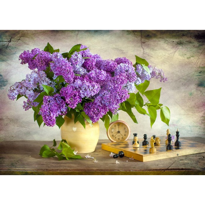 Puzzle  Enjoy-Puzzle-1338 Lilas et échecs