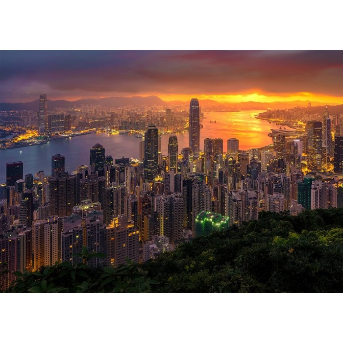 Puzzle  Enjoy-Puzzle-1371 Hong Kong au Lever du Soleil