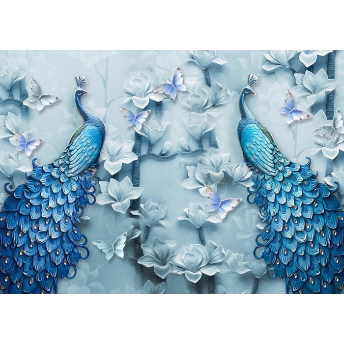 Puzzle  Enjoy-Puzzle-1623 Blue Peacocks