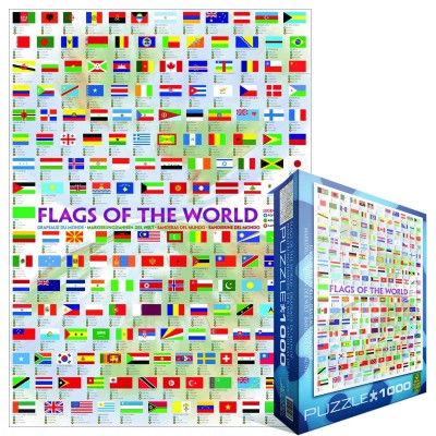 Puzzle Eurographics-6000-0128 Drapeaux du monde