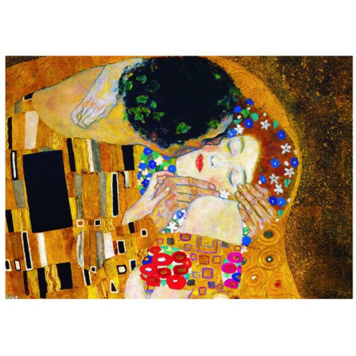 Gustav Klimt : Le baiser (détail)