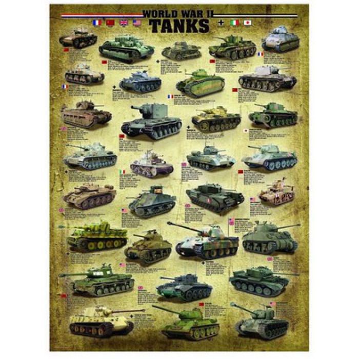 Puzzle Eurographics-6000-0388 Char de la Seconde Guerre Mondiale