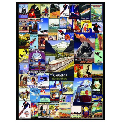 Puzzle Eurographics-6000-0648 Canadian Pacific Rail - Poster Vintage