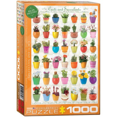 Puzzle Eurographics-6000-0654 Cactus et Plantes Succulentes