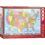 Puzzle  Eurographics-6000-0788 Carte des Etats-Unis