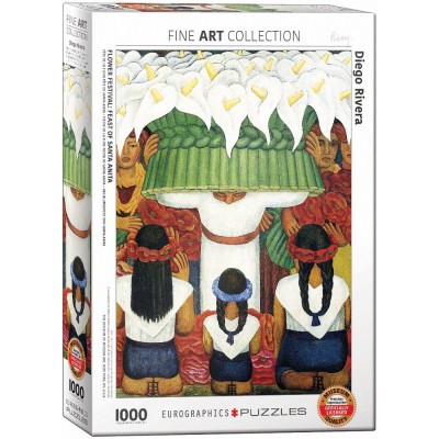 Puzzle Eurographics-6000-0798 Diego Rivera - Flower Festival