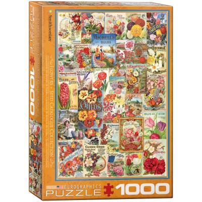 Puzzle Eurographics-6000-0806 Catalogues de Graines de Fleurs