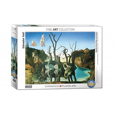Puzzle Eurographics-6000-0846 Salvador Dalí - Cygnes réfléchis en Eléphants