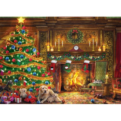 Puzzle Eurographics-6000-0974 Dominic Davison - Labradors Festifs - Christmas Time