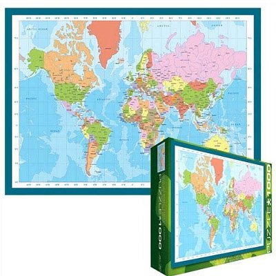 Puzzle Eurographics-6000-1271 Carte du monde