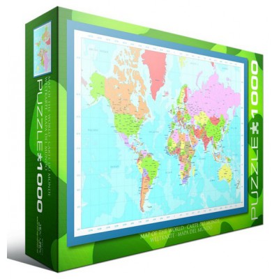 Puzzle Eurographics-6000-1271 Carte du monde