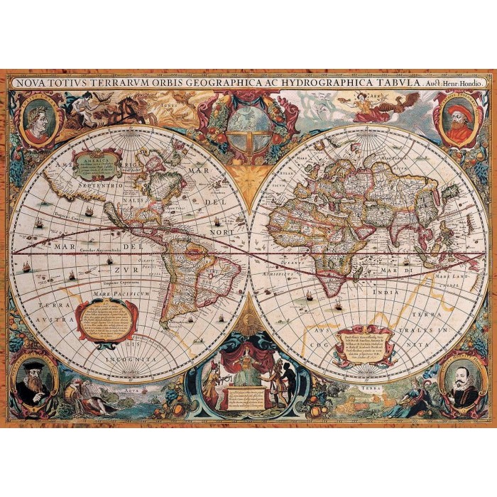Puzzle Eurographics-6000-1997 Carte du Monde Antique