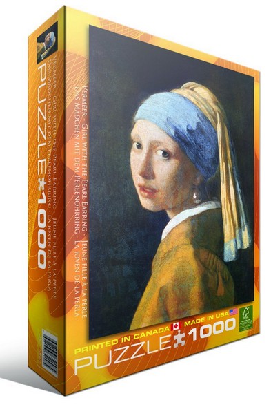 Puzzle Eurographics-6000-5158 Vermeer Johannes : La Jeune Fille à la Perle, 1665