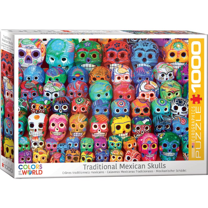 Puzzle  Eurographics-6000-5316 Crânes Traditionnels Mexicains