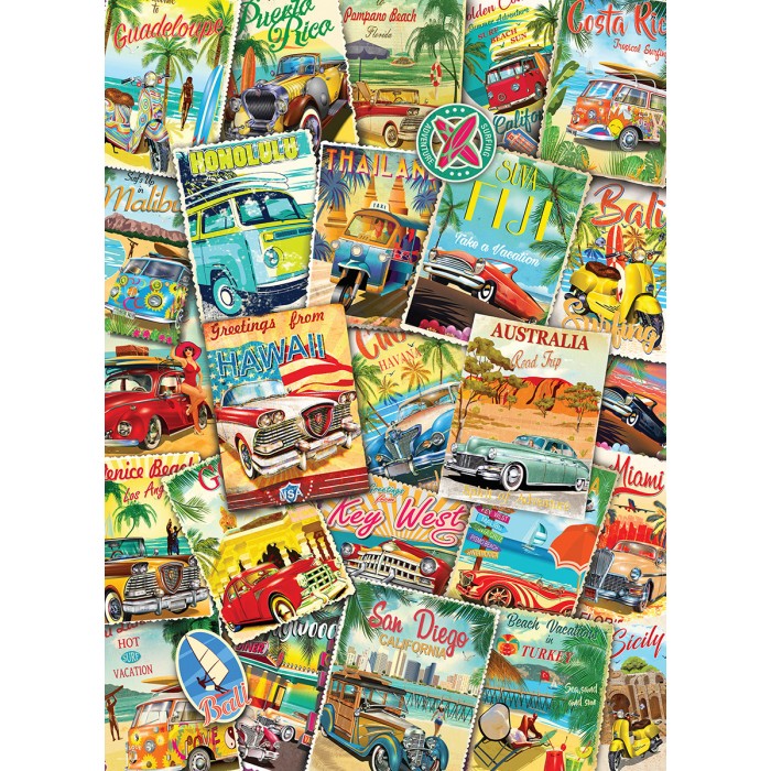 Puzzle  Eurographics-6000-5628 Vintage Travel Collage