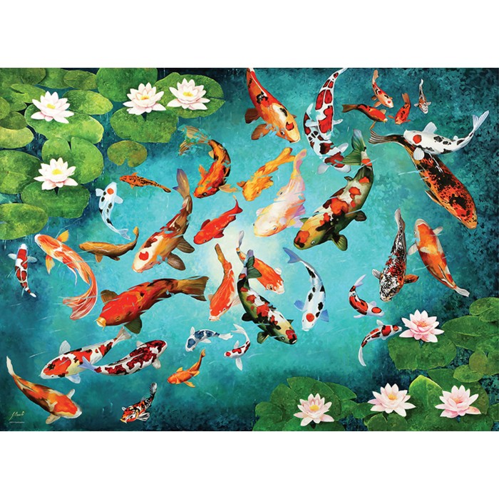 Puzzle  Eurographics-6000-5696 Carpes Koi Colorées