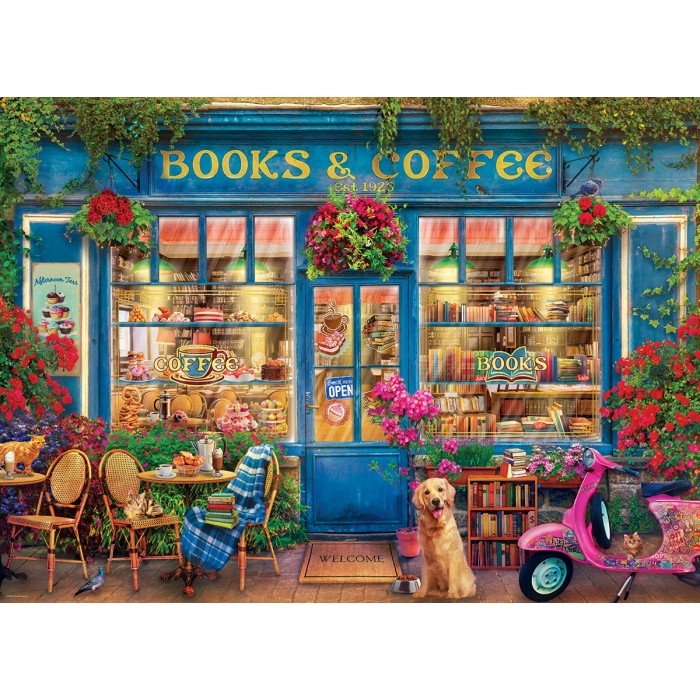 Puzzle  Eurographics-6000-5869 Livres et café - Gary Walton