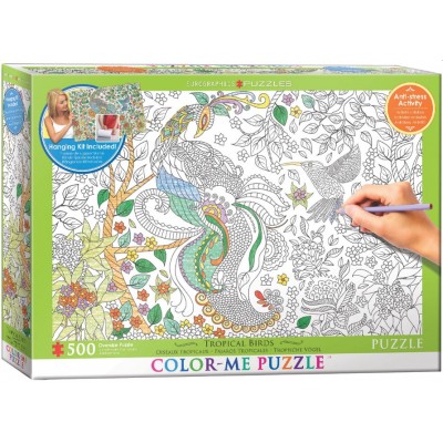 Puzzle Eurographics-6055-0889 Color Me XXL - Tropical Birds