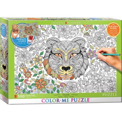 Puzzle Eurographics-6055-0890 Color Me XXL - Tigre