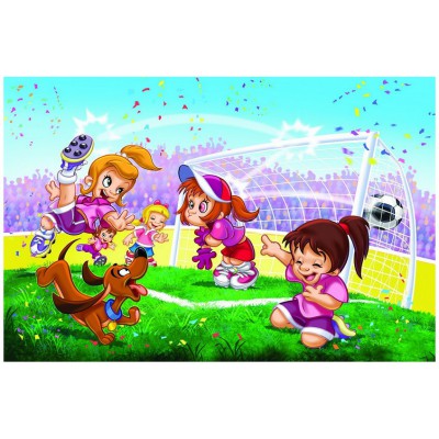 Puzzle Eurographics-6100-0413 Allez les filles Allez ! Football