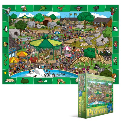 Puzzle Eurographics-6100-0542 Une journée au Zoo