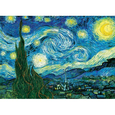 Puzzle Eurographics-6100-1204 Pièces XXL - Van Gogh Vincent - Nuit Etoilée sur le Rhône