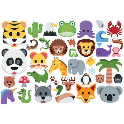 Puzzle Eurographics-6100-5395 Pièces XXL - Emoji Wildlife Animals